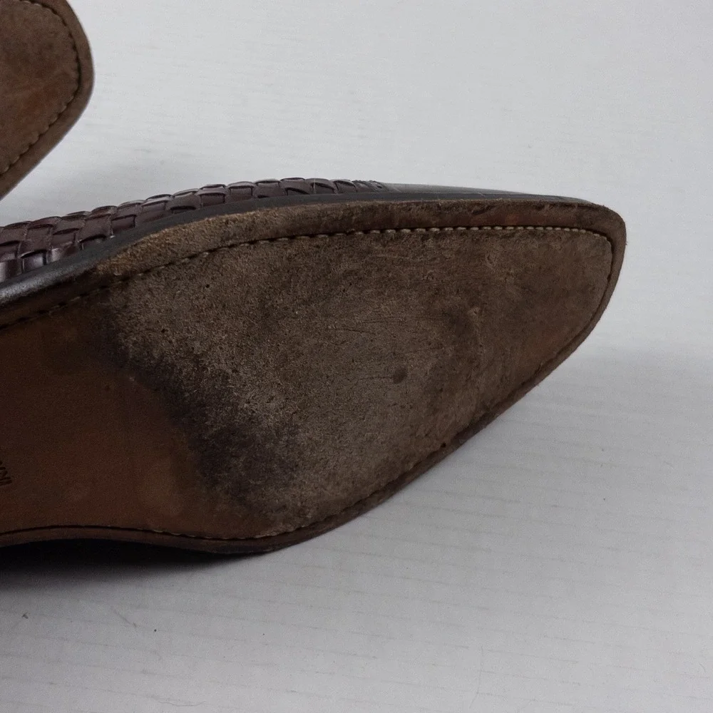 Magnanni Oxford Woven Leather Cap-Toe Derby Mens 12 Brown‎ Dress Shoes 15073
